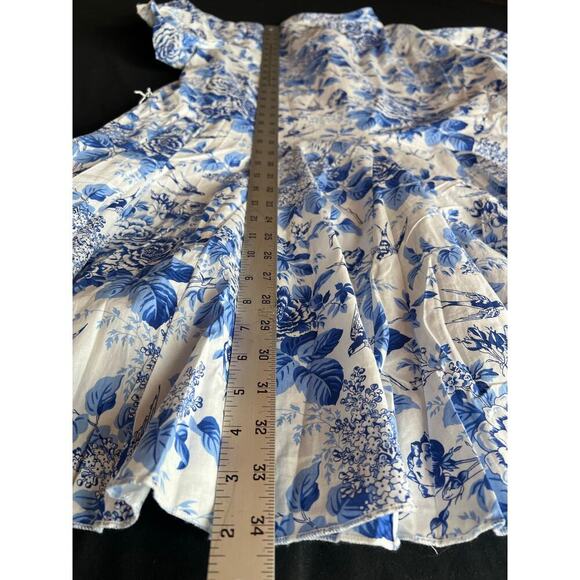 NWT Baltic Born Mikki Mini Dress, Medium, Floral, Blue White, Lightweight Button - Picture 9 of 10